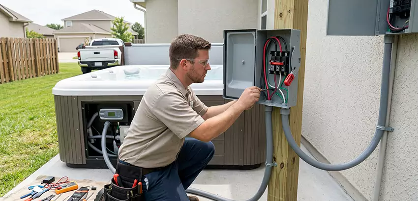 Outdoor Hot Tub Electrical Installation in Hixson